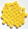 50 8mm Opaque Yellow AB Lustre Flower Beads